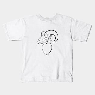 Aries Minimalist Goat Kids T-Shirt